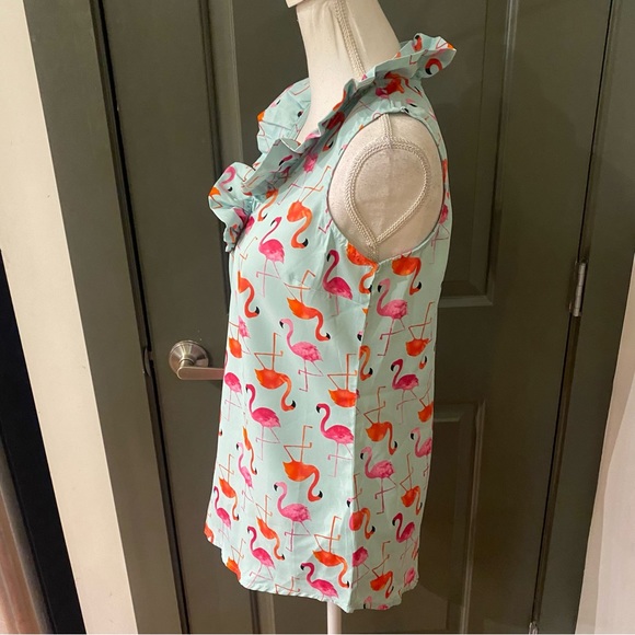 Mud Pie Women’s Top Flamingo New With Tags Size XS - Picture 6 of 12